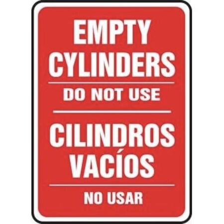 Accuform BILINGUAL Safety Sign EMPTY SBMCPG526XP SBMCPG526XP